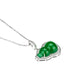 Green chalcedony Lucky oblique "Hulu" Pendant