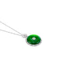 Green jadeite/chalcedony Safety Buckle "Ping An Kou" Pendant