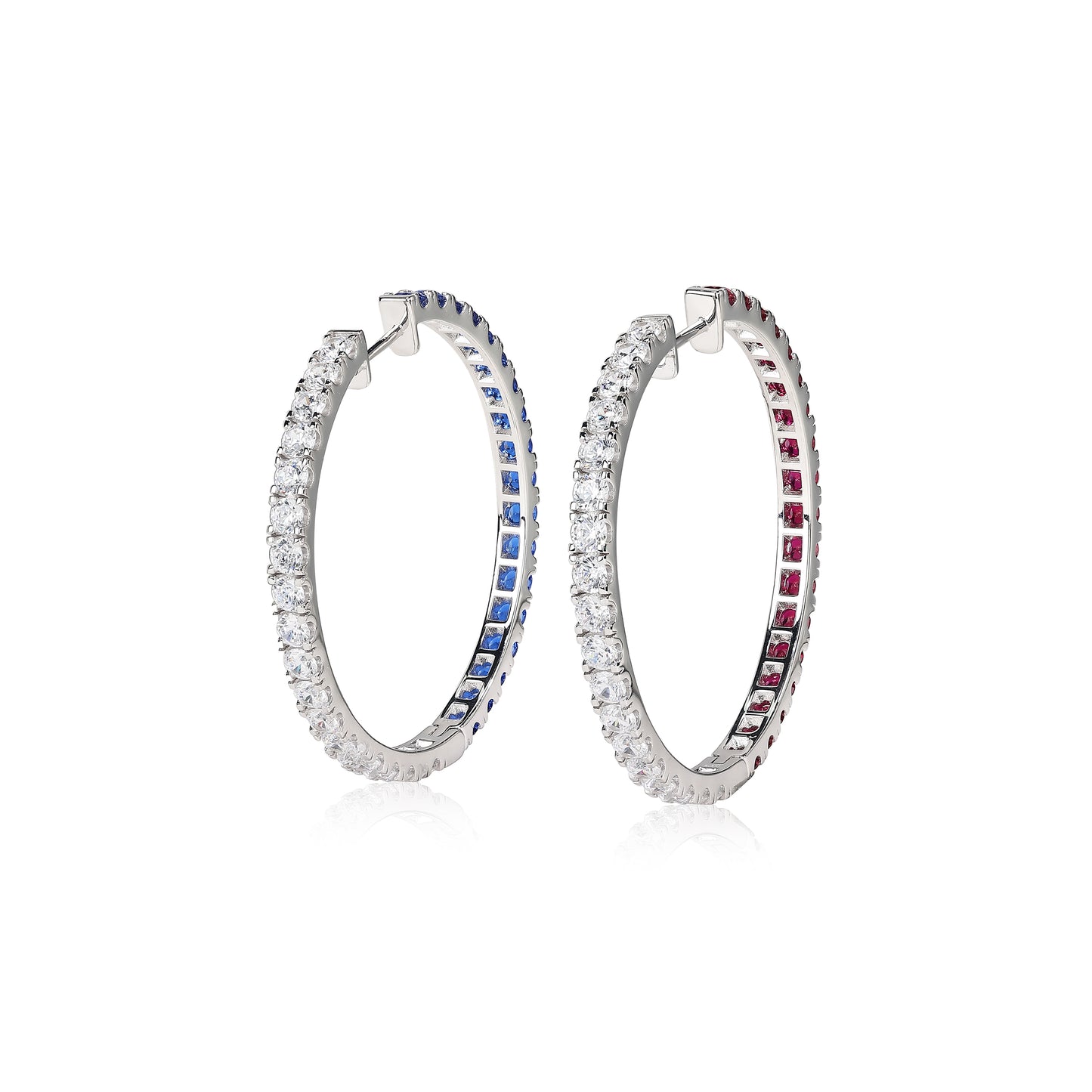 Limited edition：The American flag hoop earrings (Pre-order)