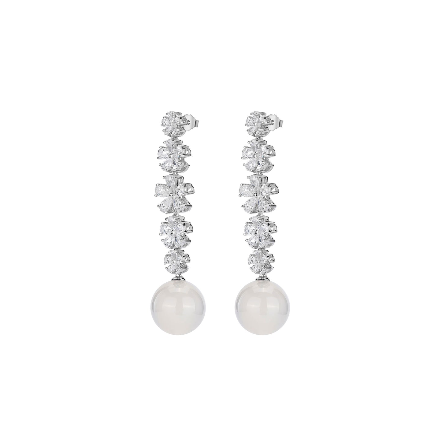 Pre-order Promotion：White"Christmas Snow" dangle earrings