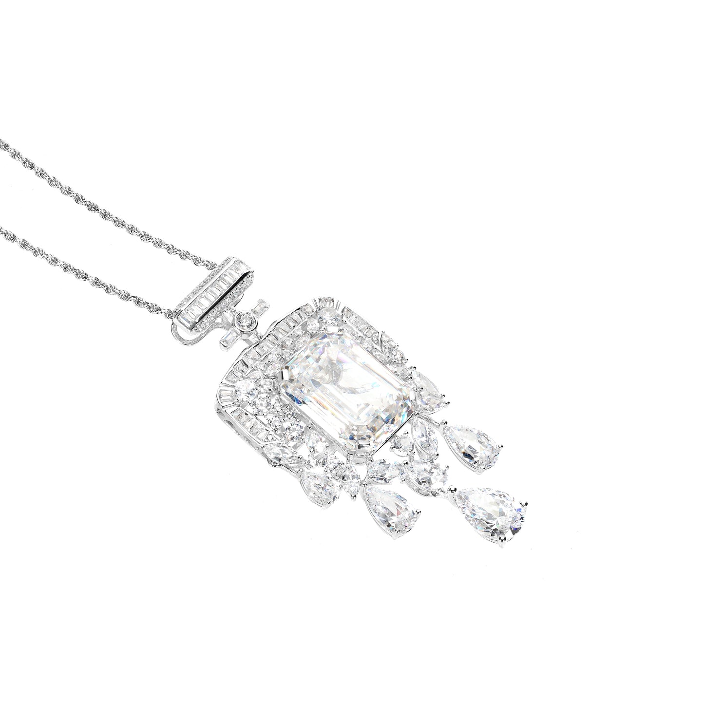 Wedding collection: Luxury "New white Perfume Bottle" Pendant