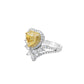 Promotion design: Yellow Icy cut detailed heart ring