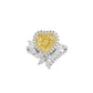 Promotion design: Yellow Icy cut detailed heart ring