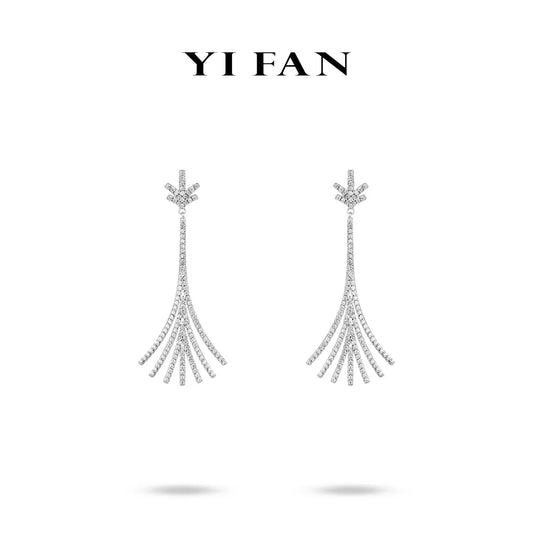 Geometric Luxe Collection: Modern “Stellar Cascade Drop” exquisite Earrings