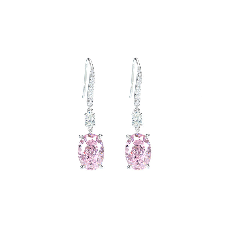 Sakura Pink collection: Modern "Pigeon Egg Rock" dangle Earrings