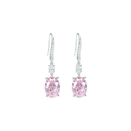 Sakura Pink collection: Modern "Pigeon Egg Rock" dangle Earrings