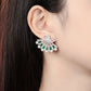 Synthetic Emerald collection: Snow flower and the secret fan earrings