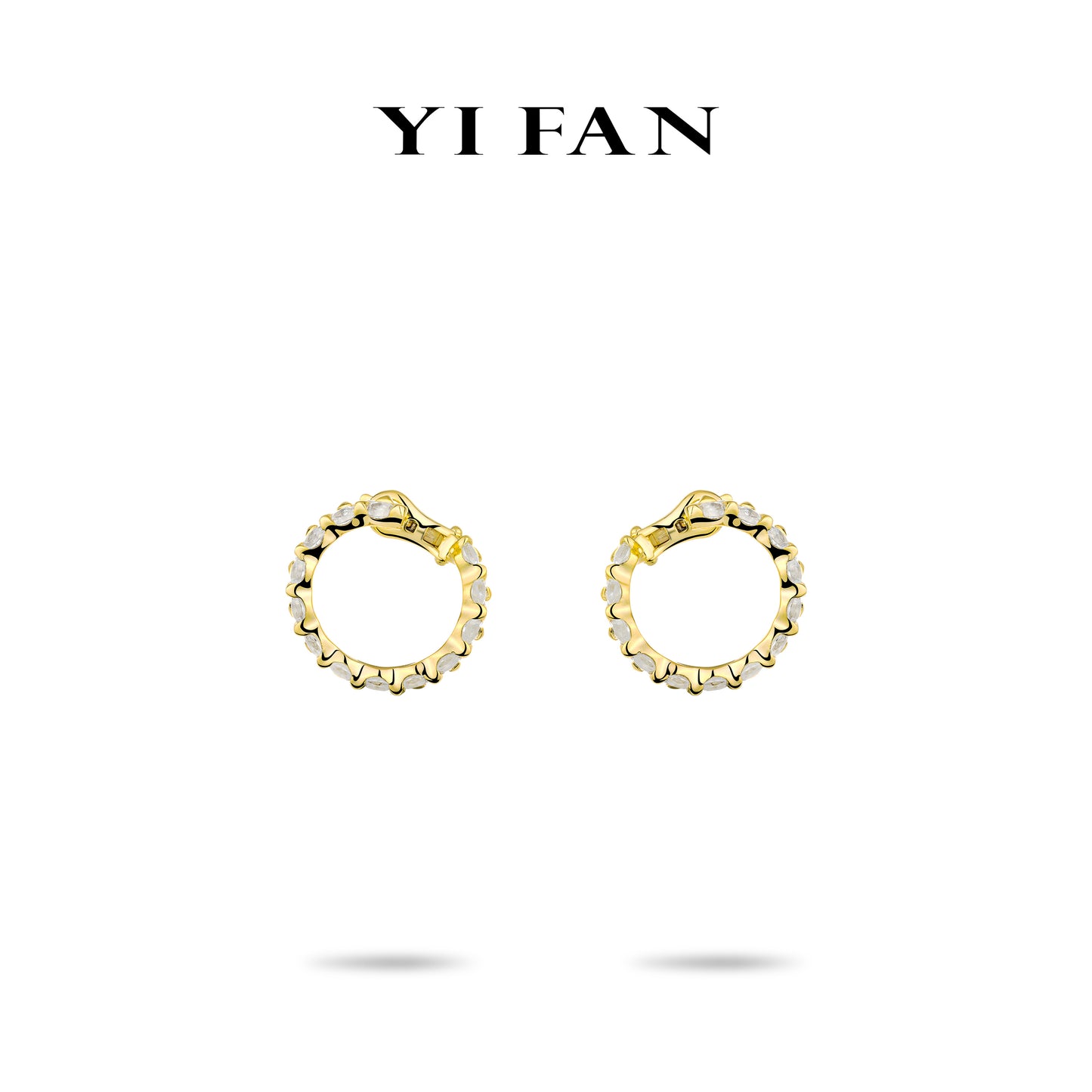 Pre-order Golden time collection: Modern "Oval by Oval" Matching Unique Hoop Earrings