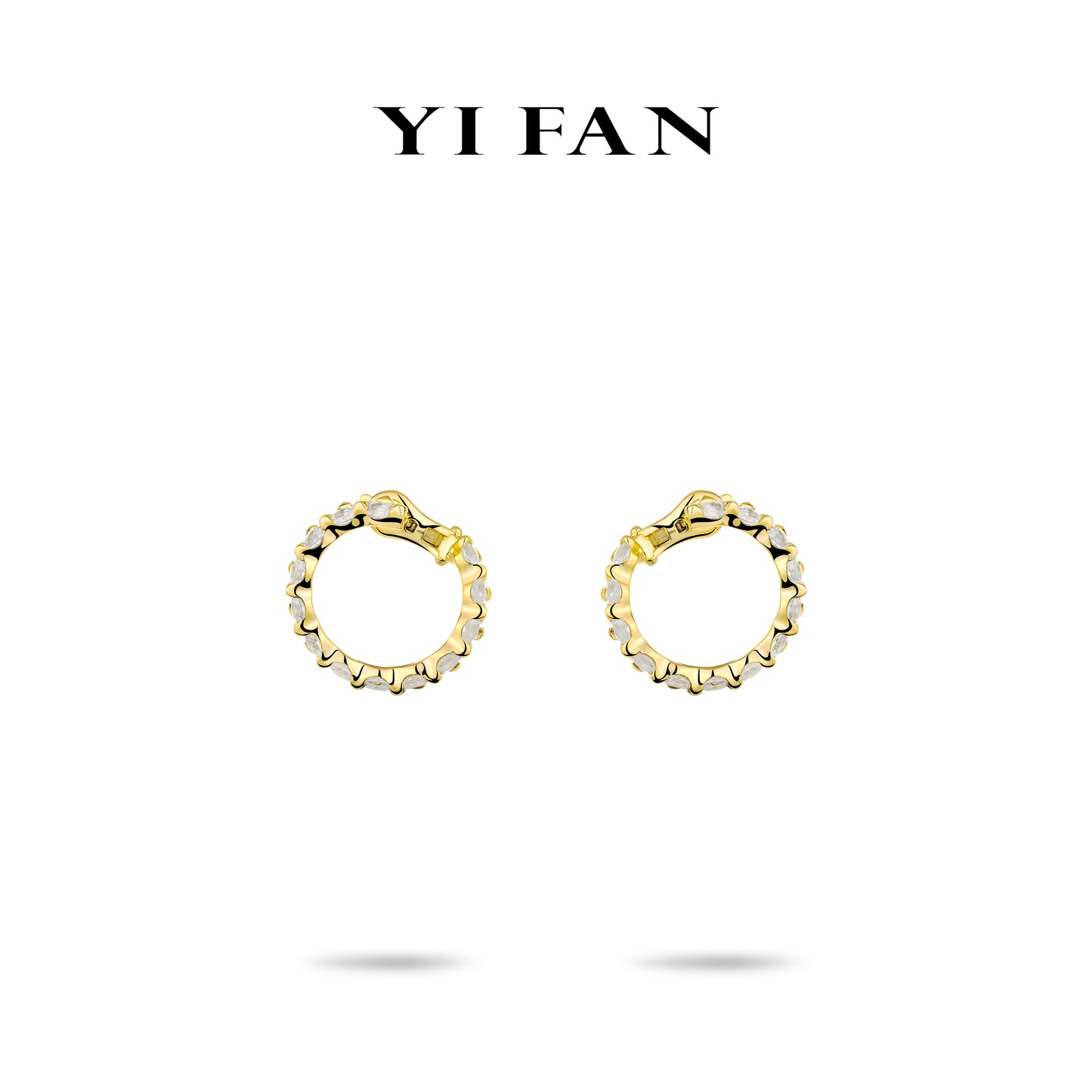 Pre-order Golden time collection: Modern "Oval by Oval" Matching Unique Hoop Earrings