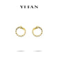 Pre-order Golden time collection: Modern "Oval by Oval" Matching Unique Hoop Earrings