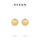 Golden time collection: Modern "Brushed Vault" detailed Earrings