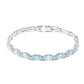 Welfare Exclusive Aquamarine color collection: Modern "Blue Ocean Pebbles" Tennis Bracelet