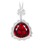 Ruby color collection: Luxury "The heart of the ocean" detailed Pendant Necklace