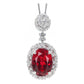 Ruby color collection: Luxury "Pigeon Egg Rock" detailed Pendant Necklace (46 carat)