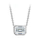 Emerald-cut collection: Modern Bezel-setting "Emerald-cut Ice Cube" Necklace