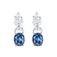 Tanzanite color Collection: " Blue Elliptical " delicate Dangle Earrings