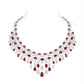 High Jewelry collection: Luxury “Red Water Droplets” detailed Necklace for Red Carpet/Banquet