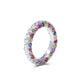 Rainbow collection: Modern "Colorful auspicious clouds" eternity band Ring (Unisex)