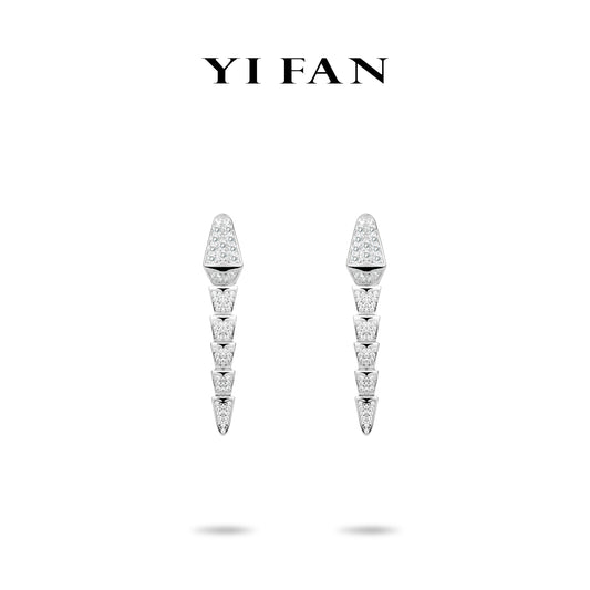 High Jewelry collection: Luxury “Dazzling Serpent” detailed Dangle Earrings (Flexible)