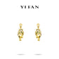 Animal collection: Modern "Golden Twin Leopards" detailed Dangle Earrings