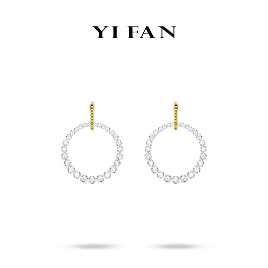 Wedding collection: Modern Multi-purpose "Gradient Stars" detailed Golden Hoop Earrings