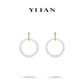 Wedding collection: Modern Multi-purpose "Gradient Stars" detailed Golden Hoop Earrings