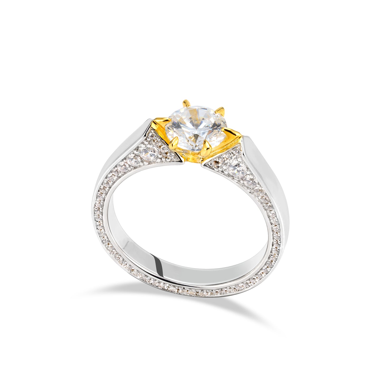 Wedding collection: 6 prong "Modern solitaire Ring"