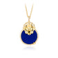 Vintage Queen's Lapis Lazuli Lion Medallion Necklace (Unisex)