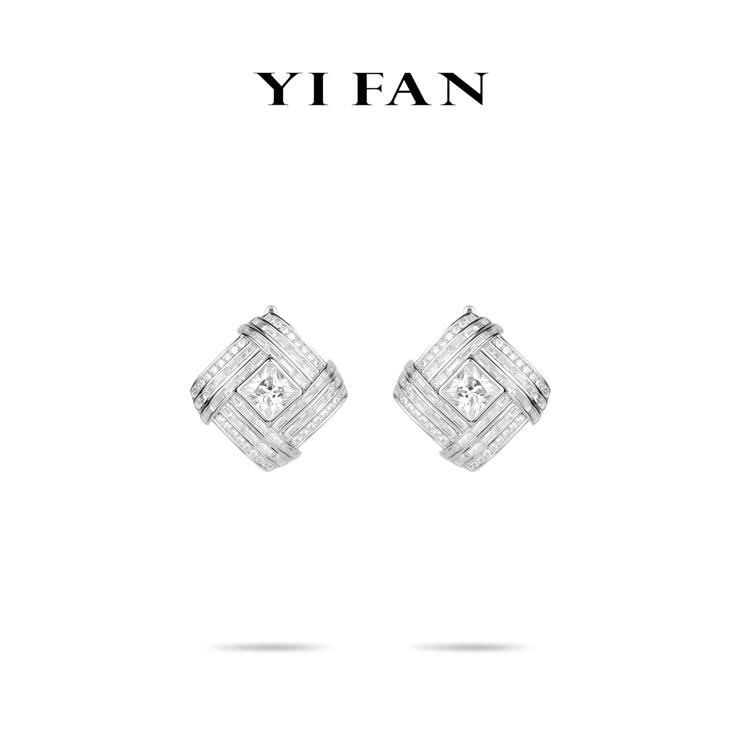 Wedding collection: Modern "Brilliant Twist Dimension" exquisite Earrings
