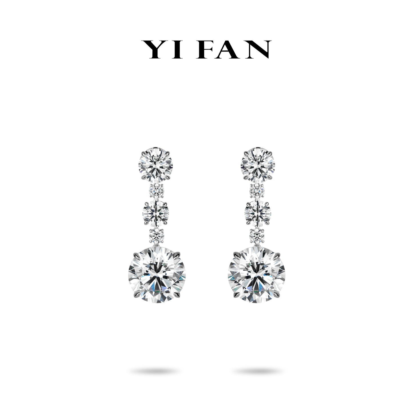 High Jewelry collection: Luxury “Brilliant Stellar Glow Purity” exquisite Dangle Earrings for Wedding/Banquet