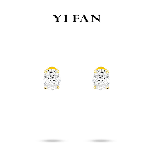 Wedding collection: G color "Icy Monalisa Pigeon Egg Rocks" delicate Ear Studs