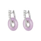 Promotion design: Pinkish purple chalcedony "Donut" earrings