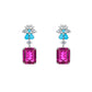 Limited edition: Rose pink and blue set of earrings and necklace