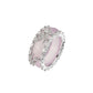 Innovative 2-in-1 Pinkish purple chalcedony "Donut" ring with unique guard