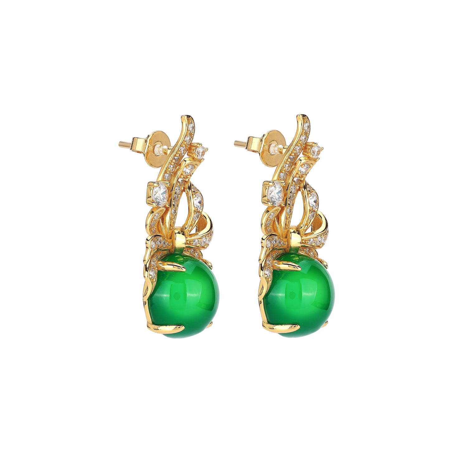 "Treasure legendary luminous pearls" detailed retro Earrings