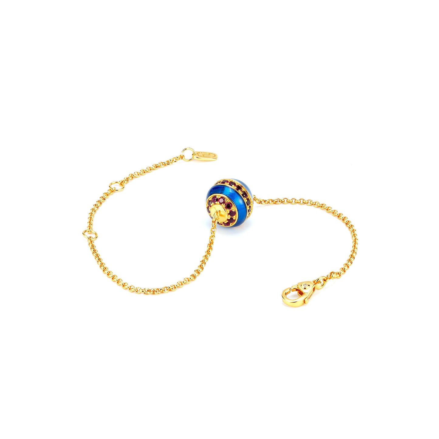 Promotion Christmas collection: Handmade blue hot-enamel "Christmas ball bracelet" (Unisex)