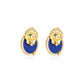 Vintage Queen's Lapis Lazuli Lion Medallion earrings (Unisex)