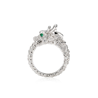 Showstopping: Luxury "One son of dragon" detailed ring