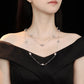 Promotional design Multi-purpose natural Grey freshwater pearls multi-layer fashionable necklace, sterling silver.