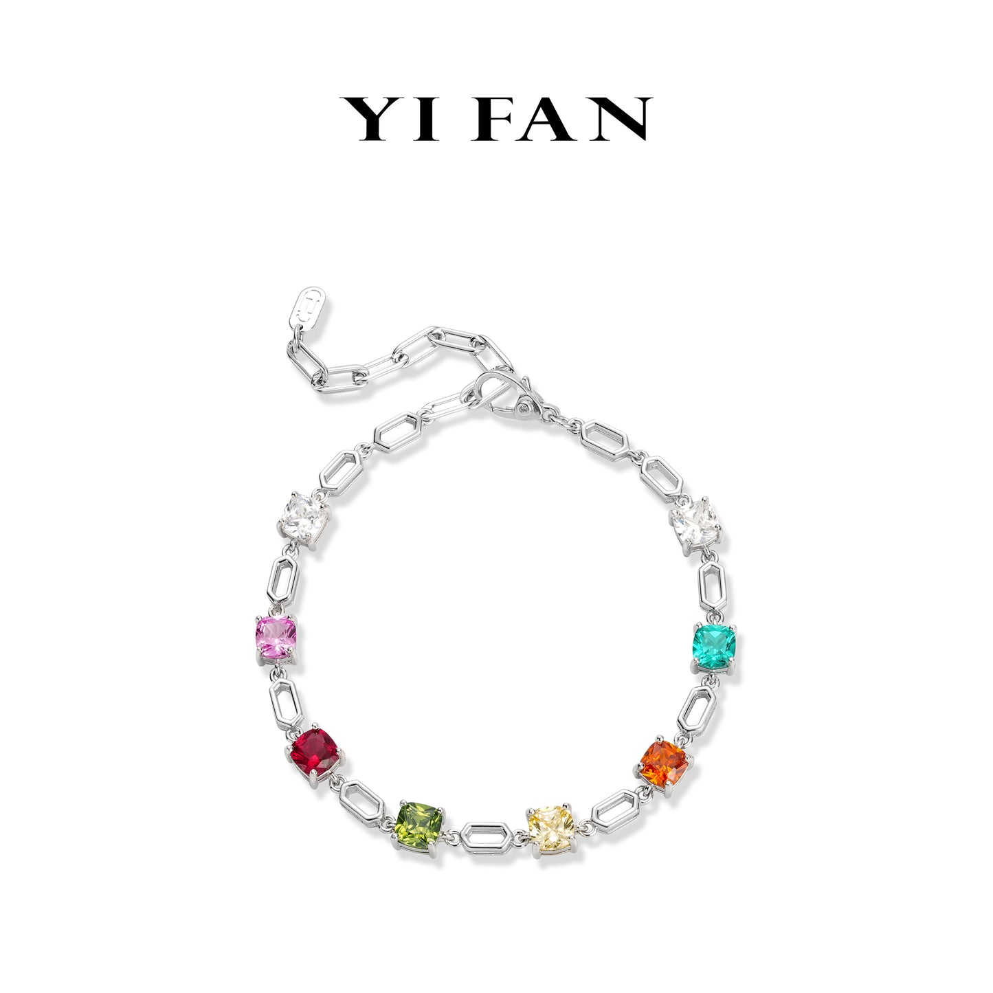 Pre-order Minimalist collection: Colourful "Rainbow" Modern Bracelet with extension (Unisex)