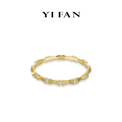 Pre-order Golden time collection: “Modern Bamboo Section” detailed eternity Bracelet/Bangle