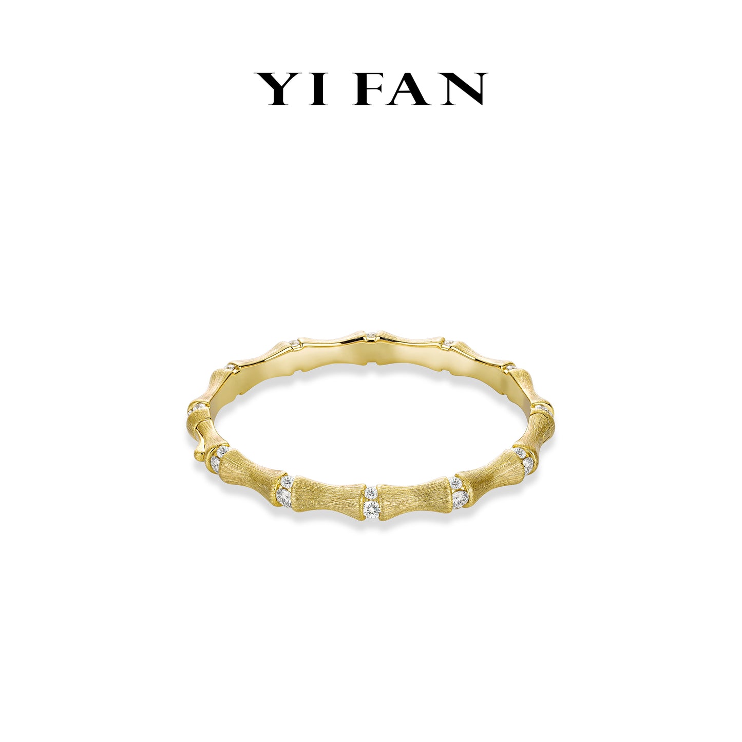 Pre-order Golden time collection: “Modern Bamboo Section” detailed eternity Bracelet/Bangle