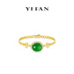 Pre-order Golden time collection: Modern jade " Green Pigeon Egg" chain Bracelet (Unisex)