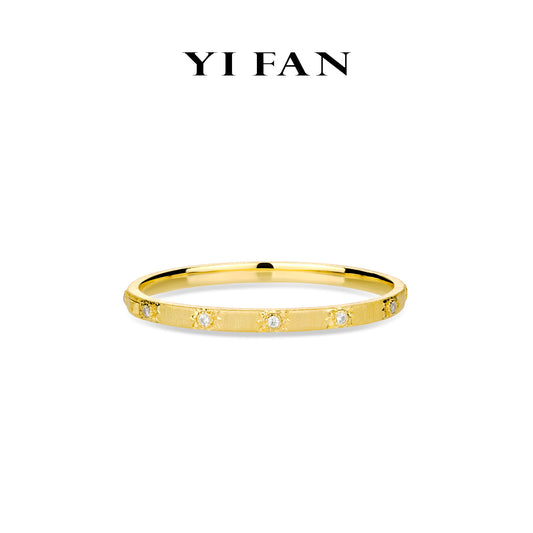 Golden time collection: “Modern Italian brushed Starlight” detailed Bracelet/Bangle