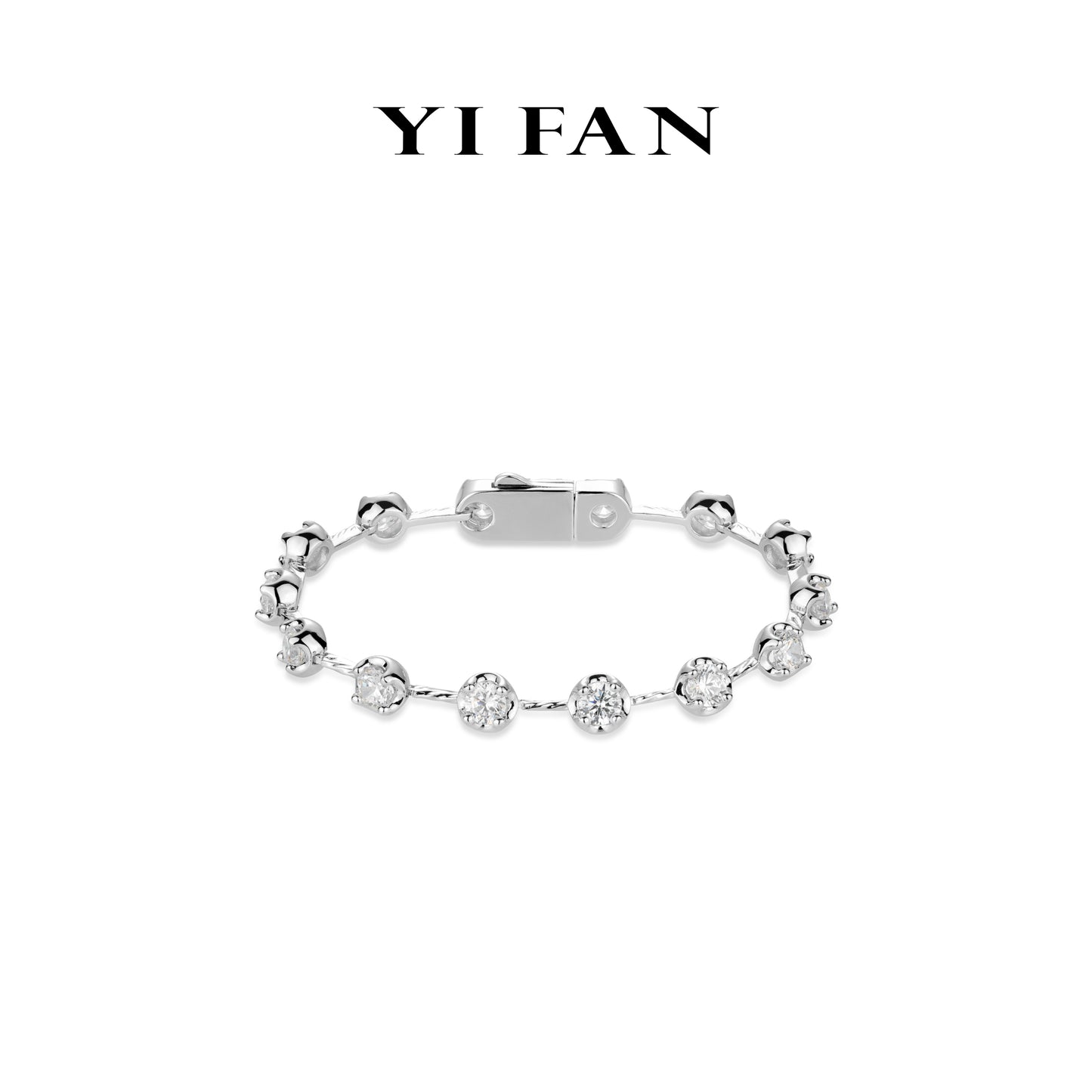 Wedding collection: "Brilliant Starry Sky Buds " detailed Tennis Bracelet (Unisex)