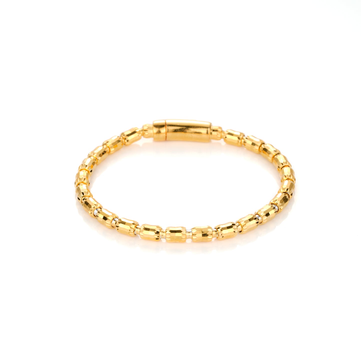 Minimalist collection: Golden "Unique LuLuTong beads" Modern CNC Bracelet (Unisex)