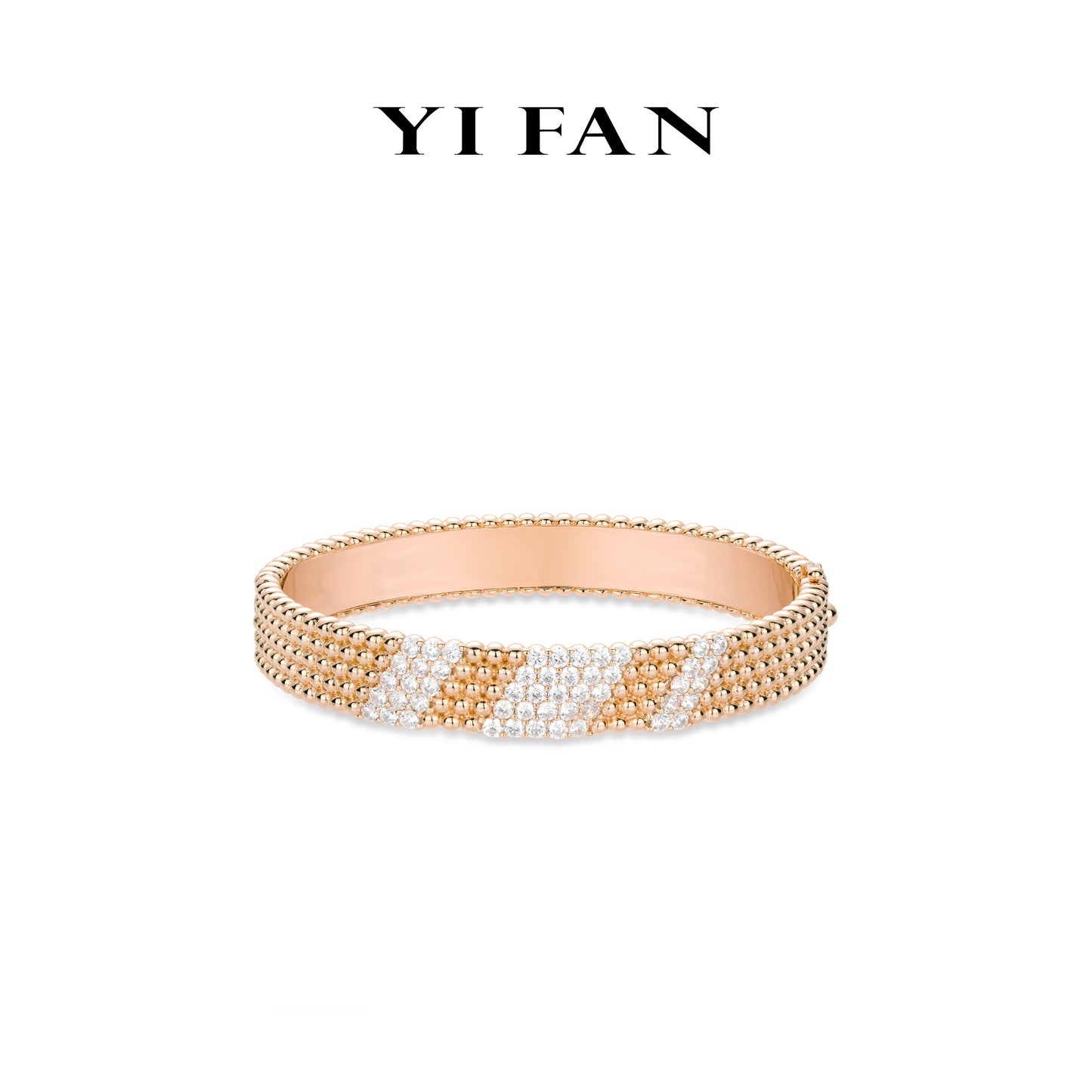 Rose-gold Fever collection: Modern "Bubbles Bright Starry Sky" CNC Bracelet/Bangle