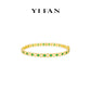 Minimalist collection: Golden "Green Honeycomb" CNC delicate Bracelet/Bangle