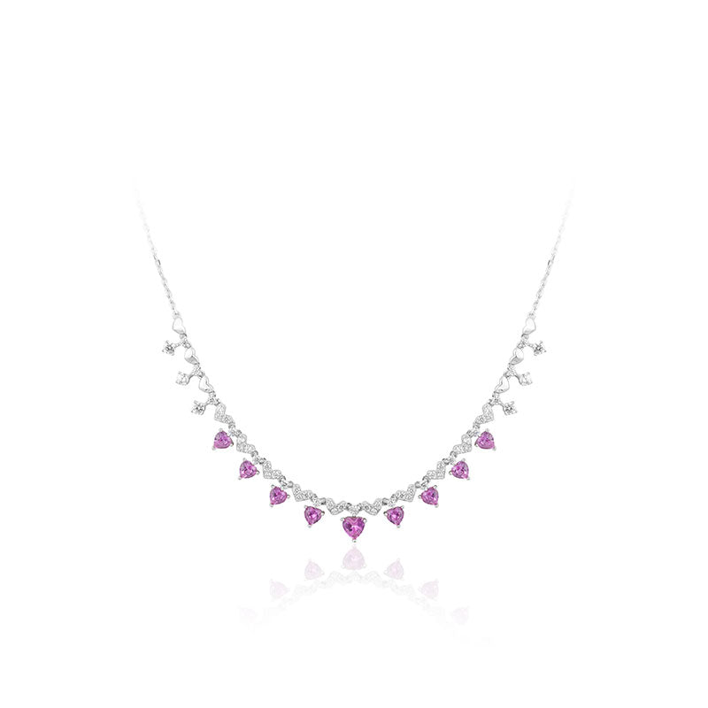 Promotional design：Heart drops tassel necklace