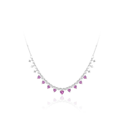 Promotional design：Heart drops tassel necklace